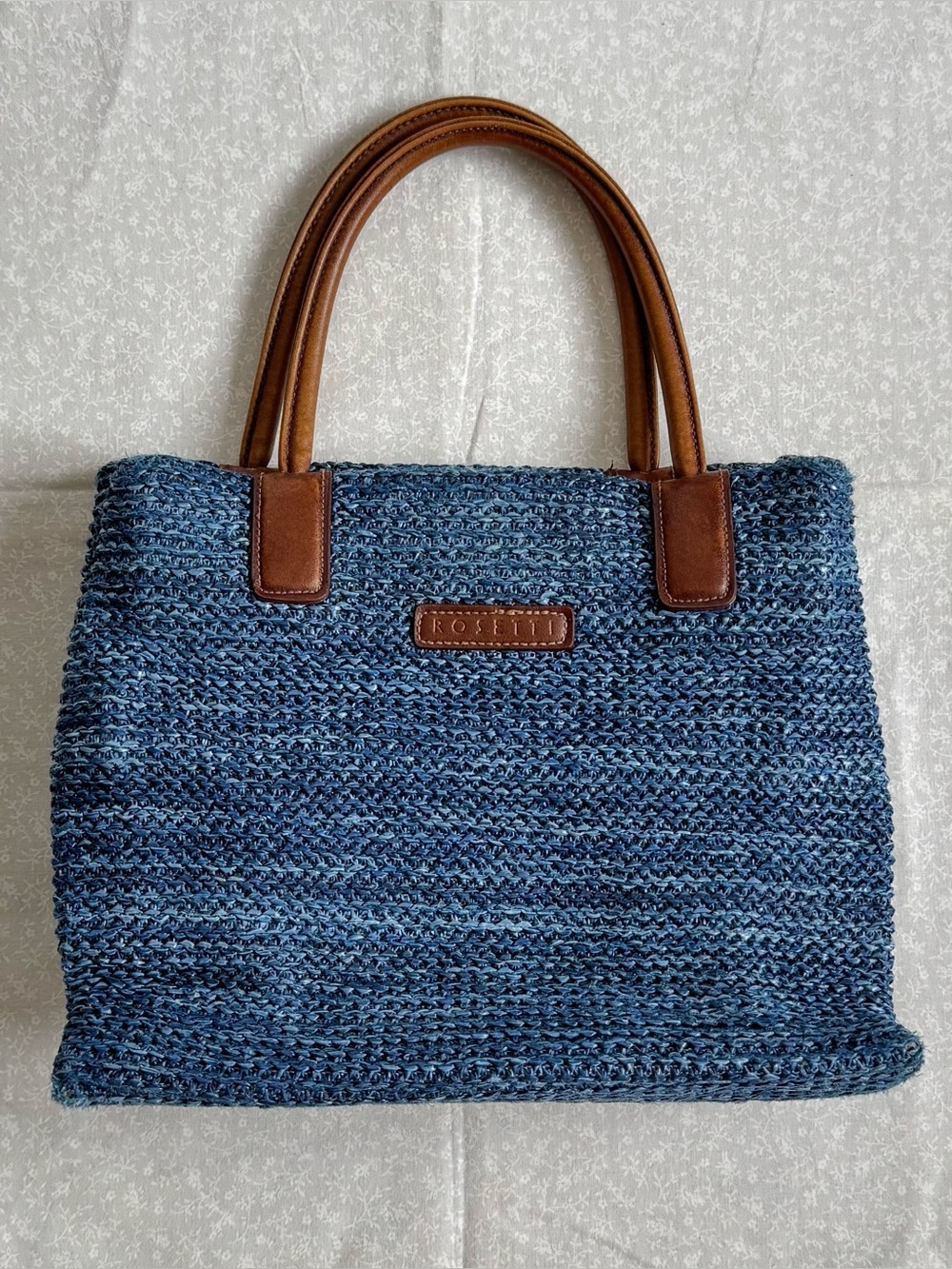 Rosetti Woven Blue Handbag